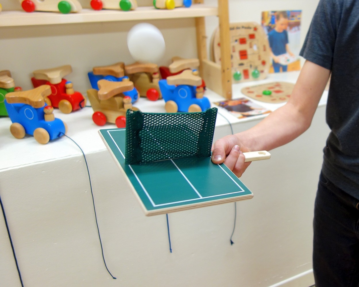 Le ping-pong solo vert