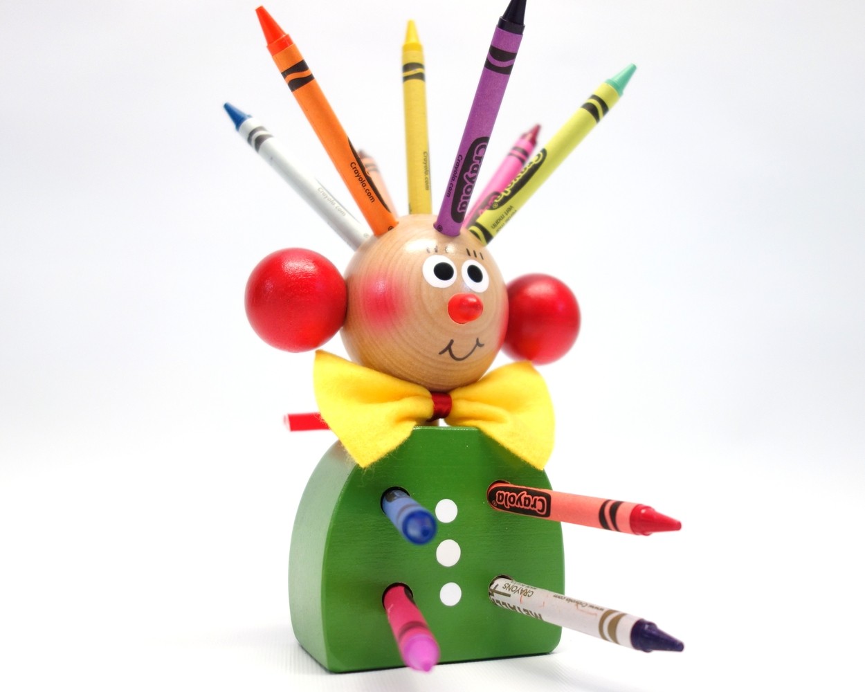 Mr. Pencil holder (green)