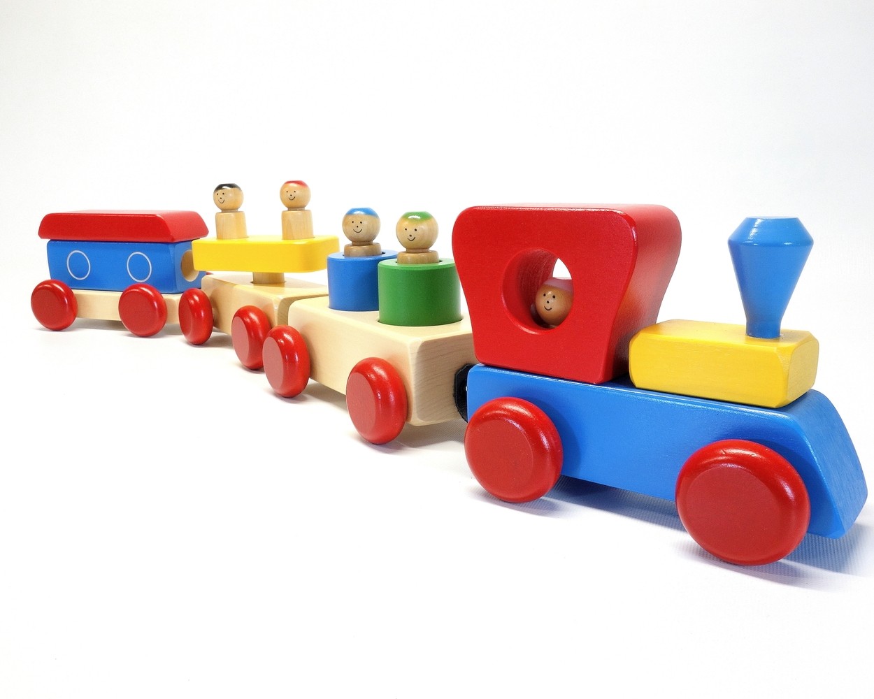 Les Jouets de Bois Richard Émond - Gros train démontable en couleurs