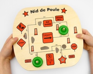 Potholes! Game (in French), 2 spinning tops