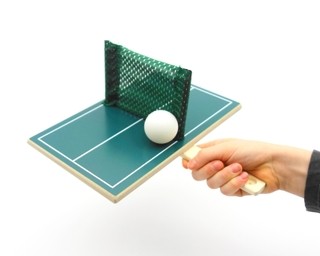 Le ping-pong solo vert